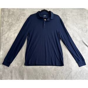 J Crew Long Sleeve Performance Polo Coolmax Technology Navy Preppy NWT